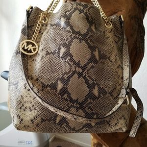 MICHAEL  Kors AUNTHENTIC  Snake Embossed  LEATHER